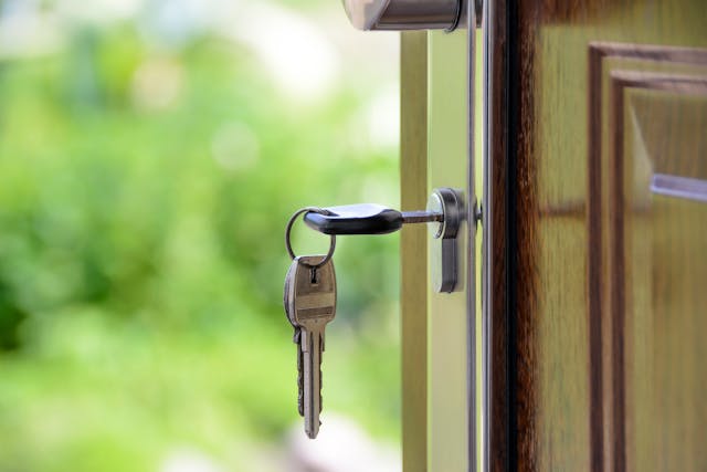 Key in a door lock